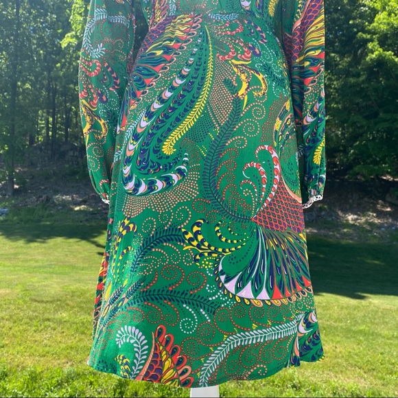 NWT Anthropologie Maeve Janis Dress, Green Paisley Print, Size 6. - Picture 10 of 16